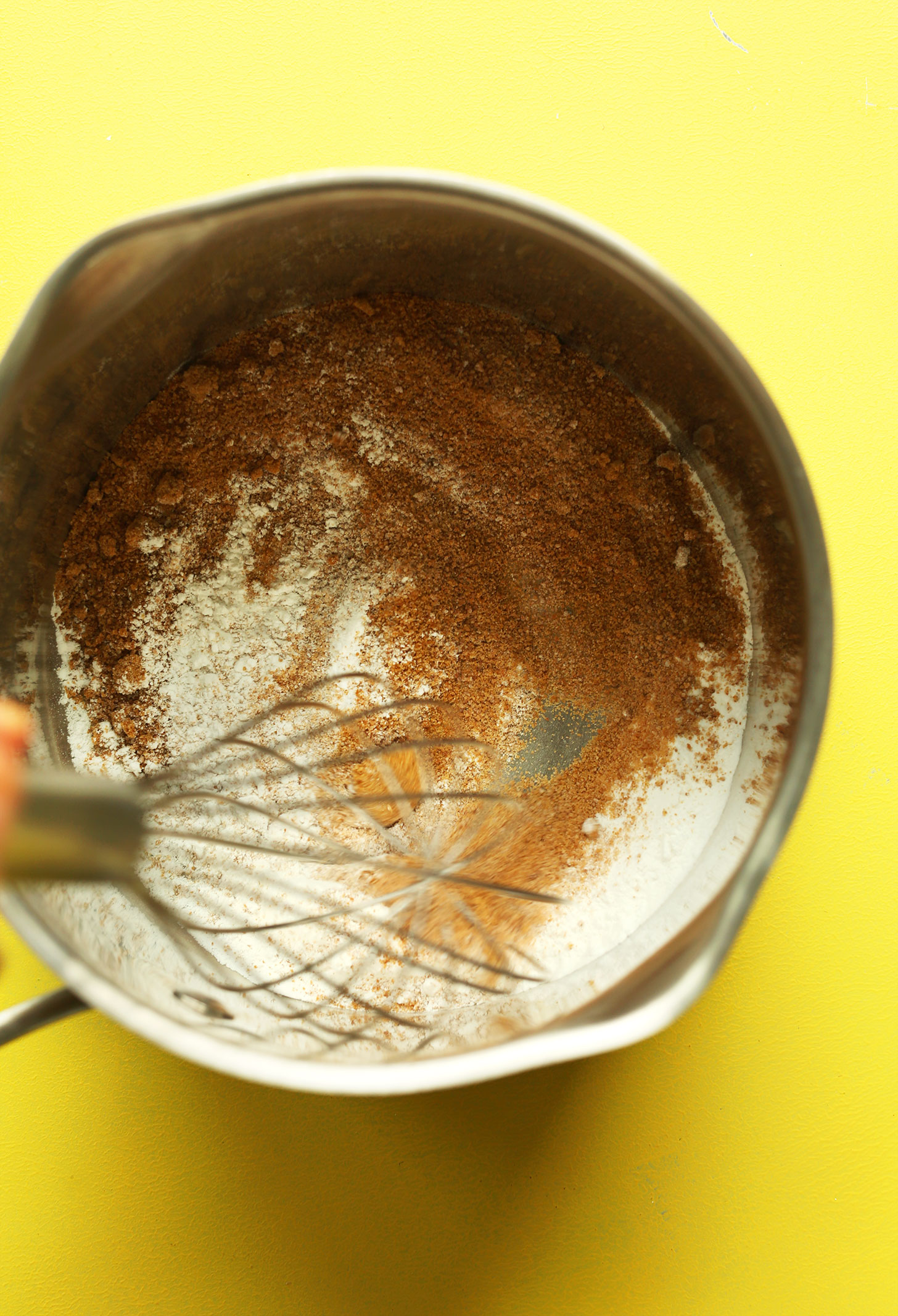 Toasting spices for making our Banana Cream Pie recipe