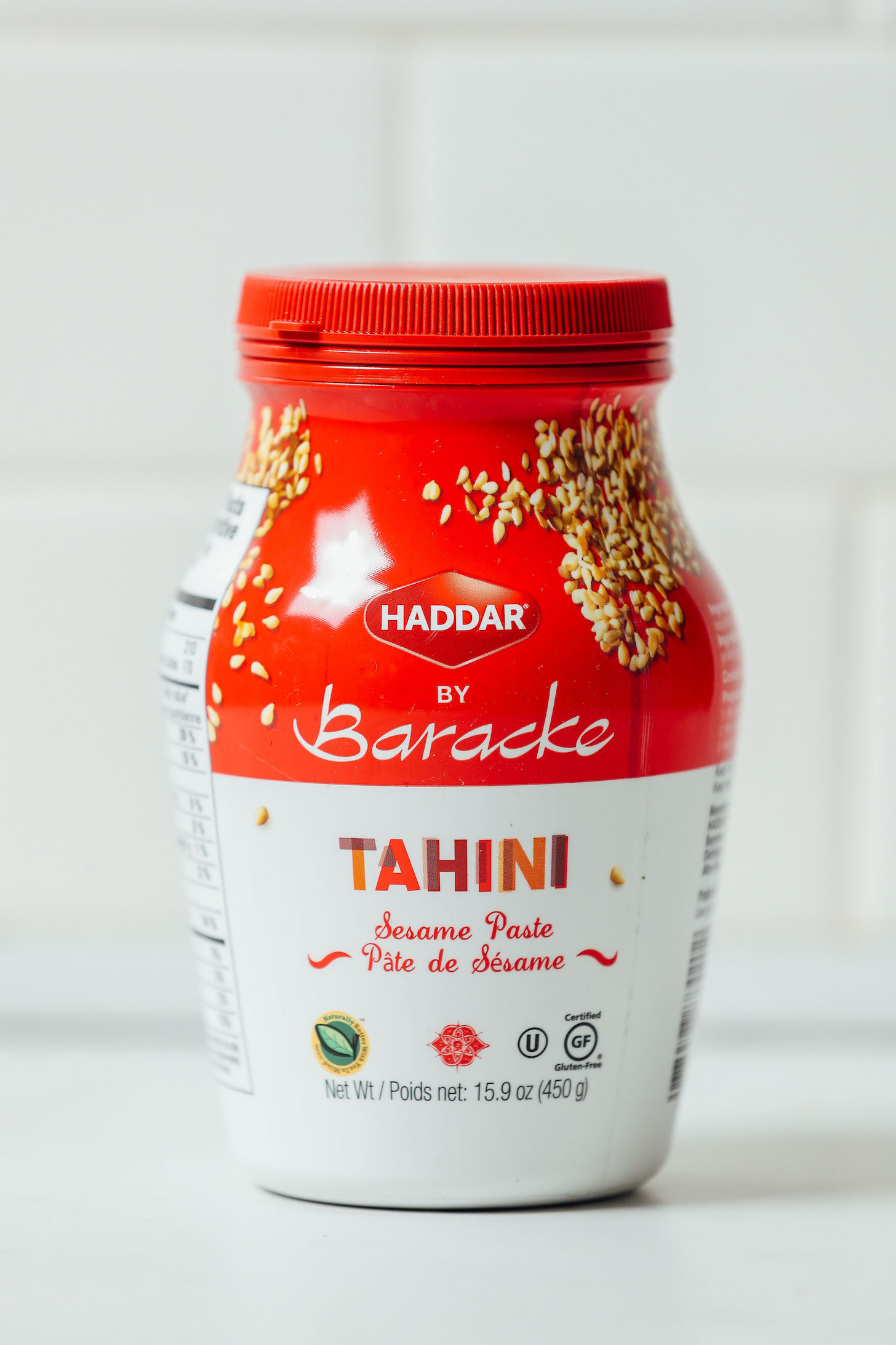 Jar of Baracke Tahini for our review of the Best Brands of Tahini