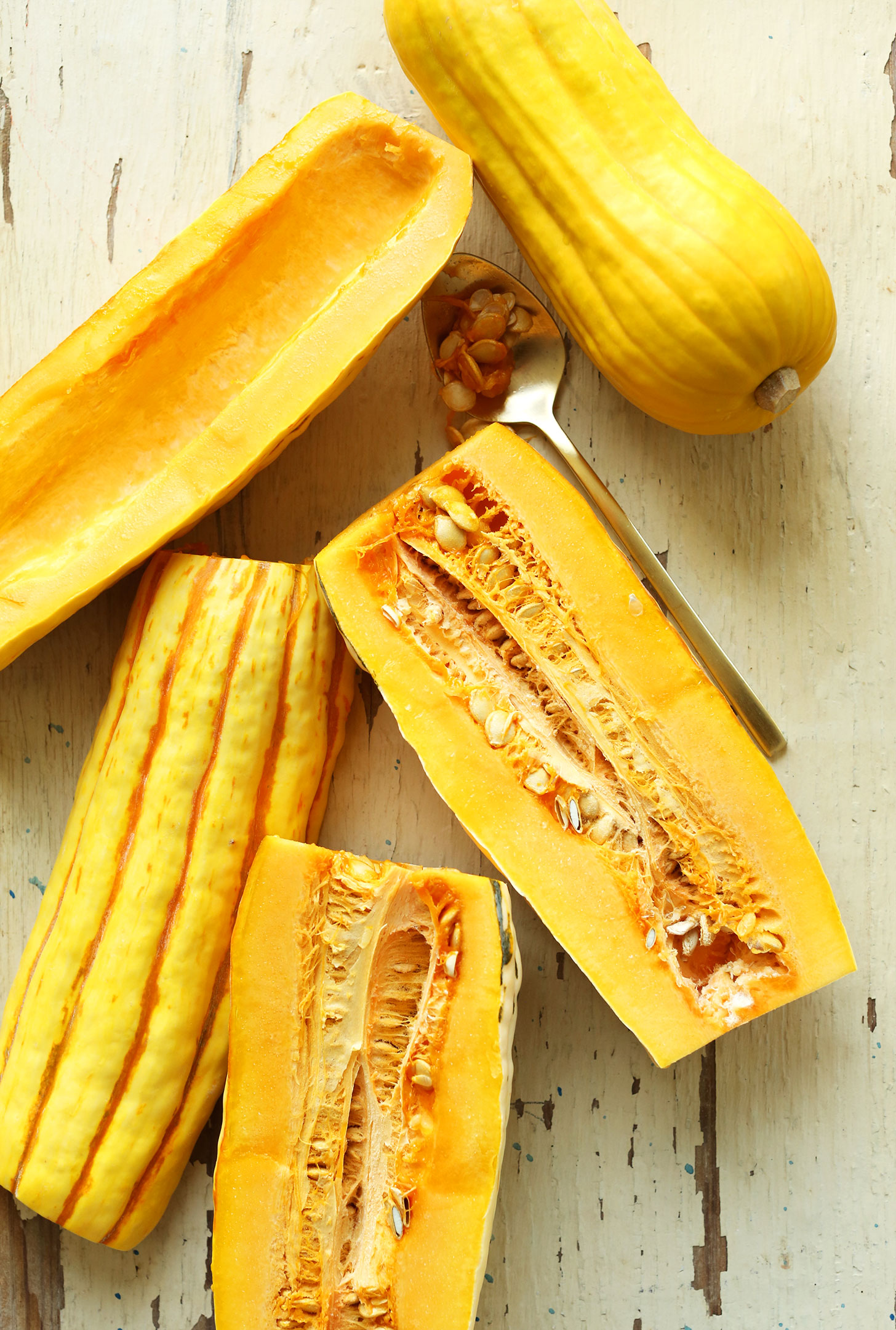 Delicata squash for making a delicious vegan Thanksgiving recipe