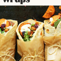 Vegan thanksgiving wraps