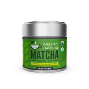 A tin of our favorite brand of matcha for making matcha lattes